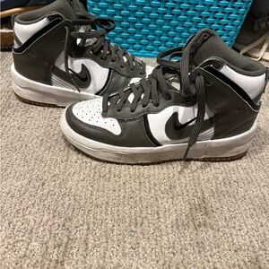 Nike High-Top Sneakers in Green and White